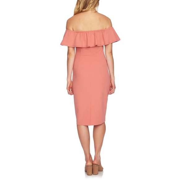 Ruffle off the shoulder midi dress size 4 - Picture 4 of 4